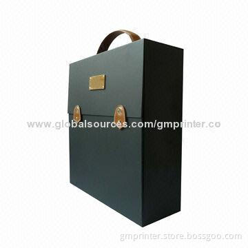 Wine Paper Box, OEM Orders Welcomed, Spot UV or Stamping Foil Effects
